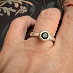 Sterling Silver Green Tourmaline Ring – Size 5.5